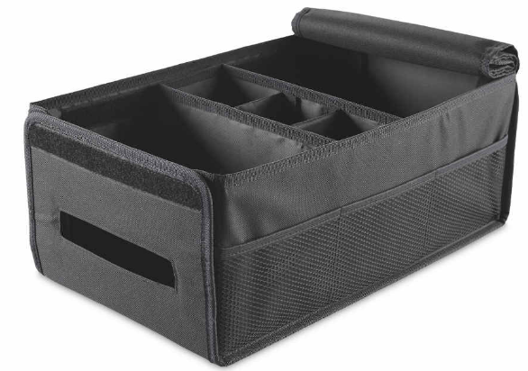 Structured organizer with rigid inserts and dividers