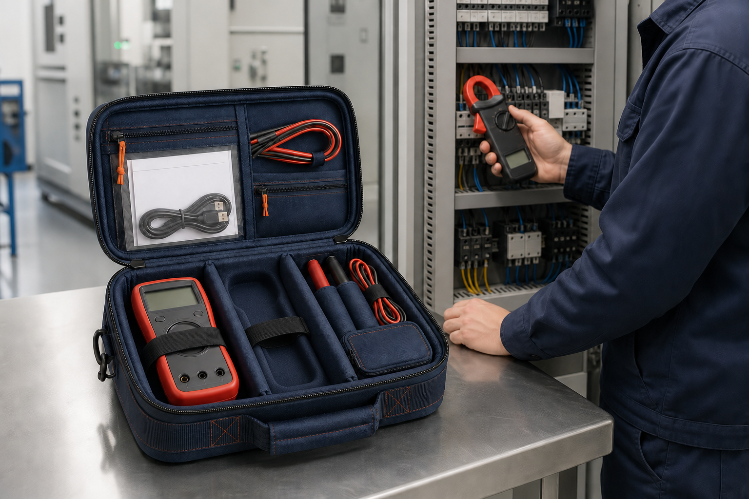 Concept custom padded carrying case for portable test equipment